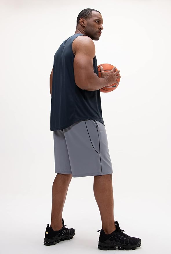 DEVOPS Men's 2-Pack Loose-Fit 10" Workout Gym Shorts with Pockets-StrideForce Fitness