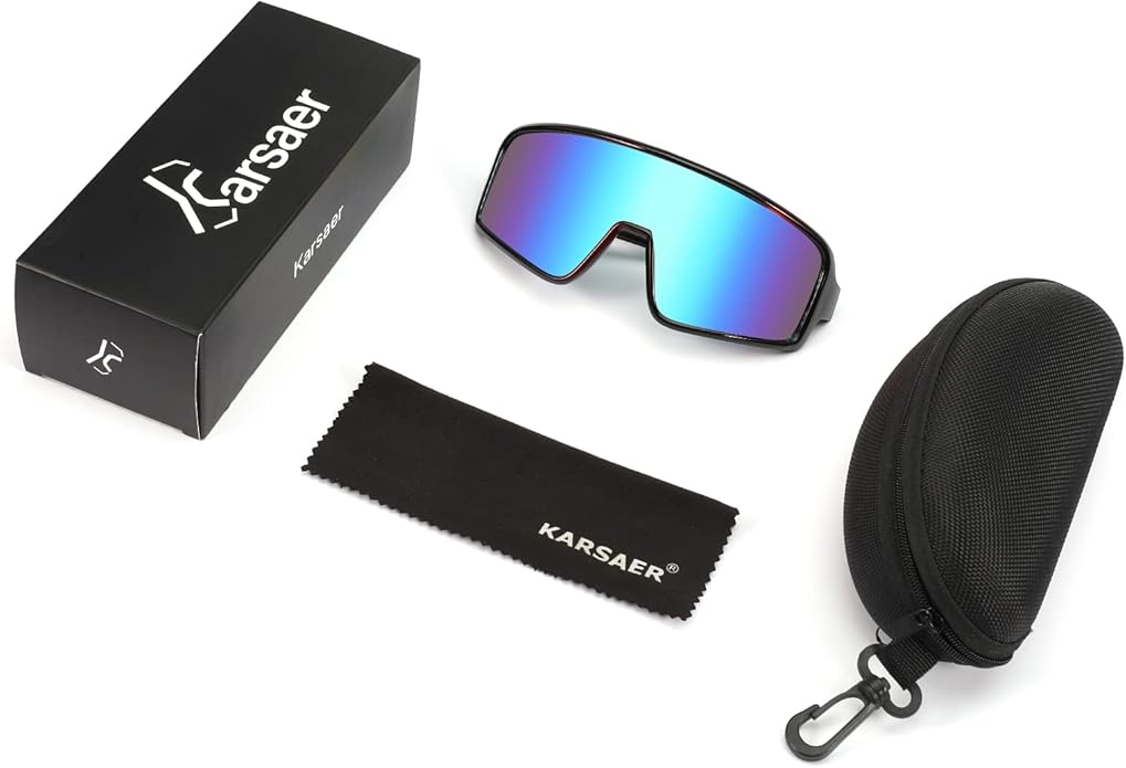 Karsaer Vision Sports Sunglasses Cycling Glasses Baseball Softball Sunglasses Unisex for Adult Youth Kids Boys Girls 8-16-StrideForce Fitness