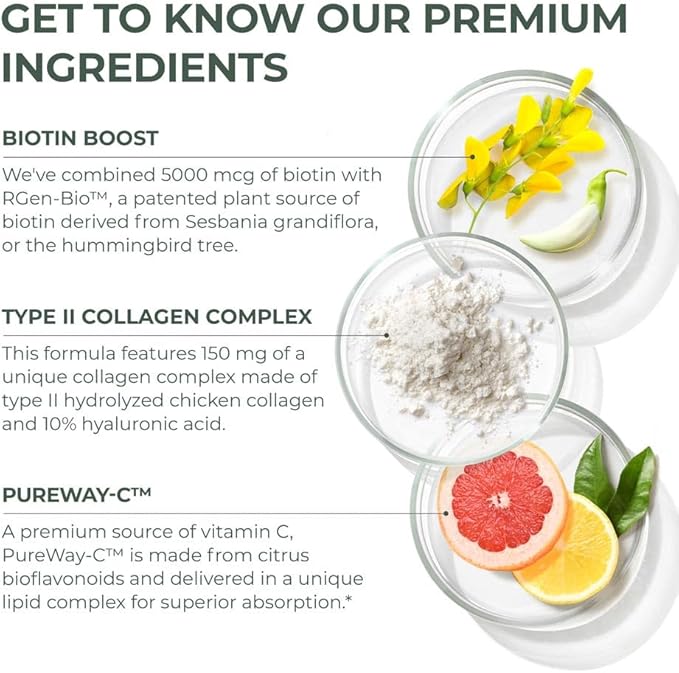 Primal Harvest Hair Growth Vitamins, 2 Pack - 120 Pills, Natural Hair Regrowth, Thickening, and Supplement for Men & Women with Biotin & Zinc-StrideForce Fitness