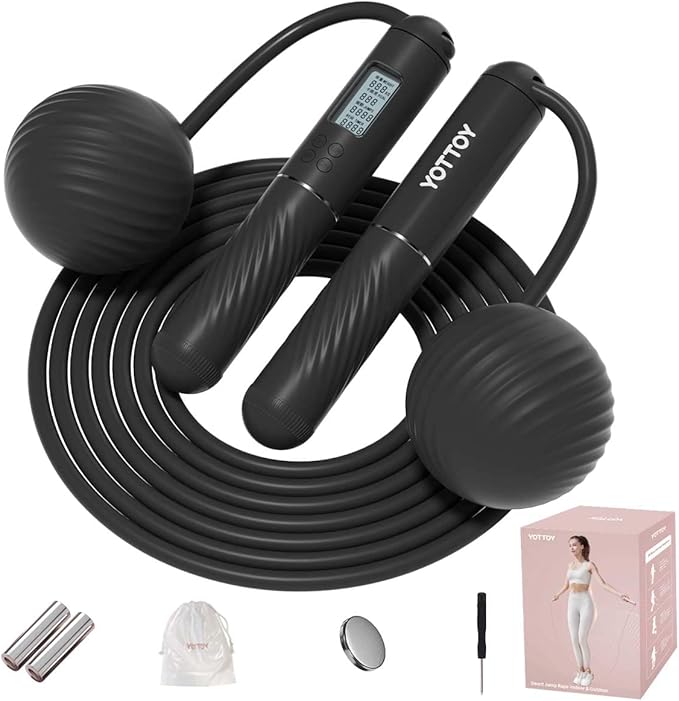 Cordless Jump Rope with Counter - Ropeless Jump 2 In 1 with