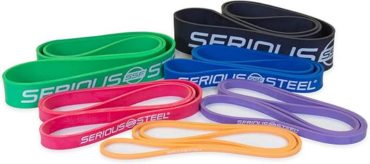 Serious Steel Fitness 32" Resistance Training Bands (Portable Exercise Band System Training Bands- Great for Individuals Under 5'10")-StrideForce Fitness