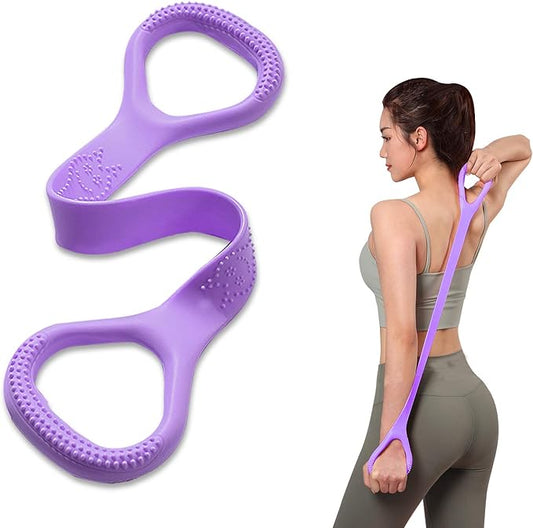 Figure 8 Fitness Resistance Band, Arm|Back Training Elastic Ropes - Pure Barre Workout Chest Arm and Shoulder Stretch Bands Exercise Equipment for Physical Therapy,Yoga,Pilates, Stretching-StrideForce Fitness