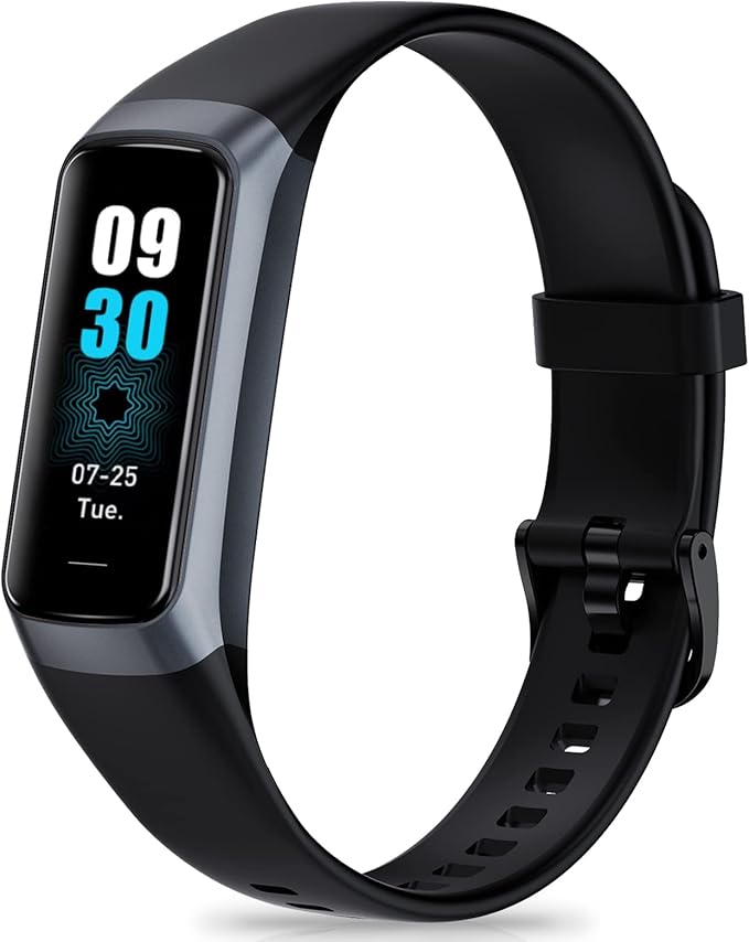 Fitness Tracker with Step Counter/Calories/Stopwatch Tracker,1.10''AMOLED Touch