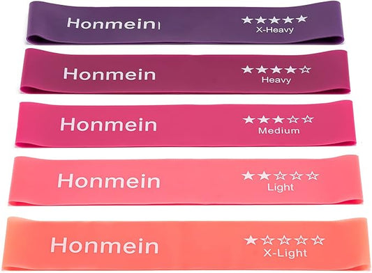 Resistance Bands for Working Out, Exercise Bands with 5 Resistance Levels Fit for Home Fitness, Strength Training, Natural Latex Resistance Band Include Instruction Guide and Carry Bag-StrideForce Fitness