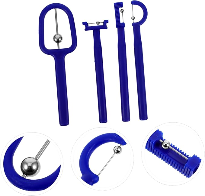 Beaupretty 4pcs Tongue Tip Exerciser Set Portable Oral Muscle Training Tool for Speech Clarity and Rehabilitation Blue Shaped Design for Boy Girl and Adults