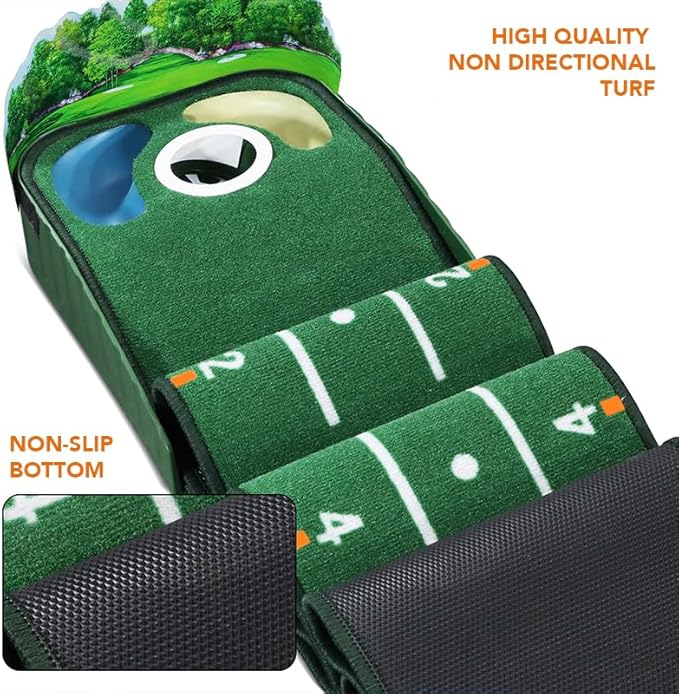 Golf Putting Mat for Various Skill Levels-StrideForce Fitness