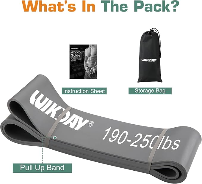 Resistance Bands for Working Out, Exercise Bands, Workout Bands, Pull Up Assistance Bands for Body Stretching Training Physical Therapy Muscle Training for Men & Women-StrideForce Fitness