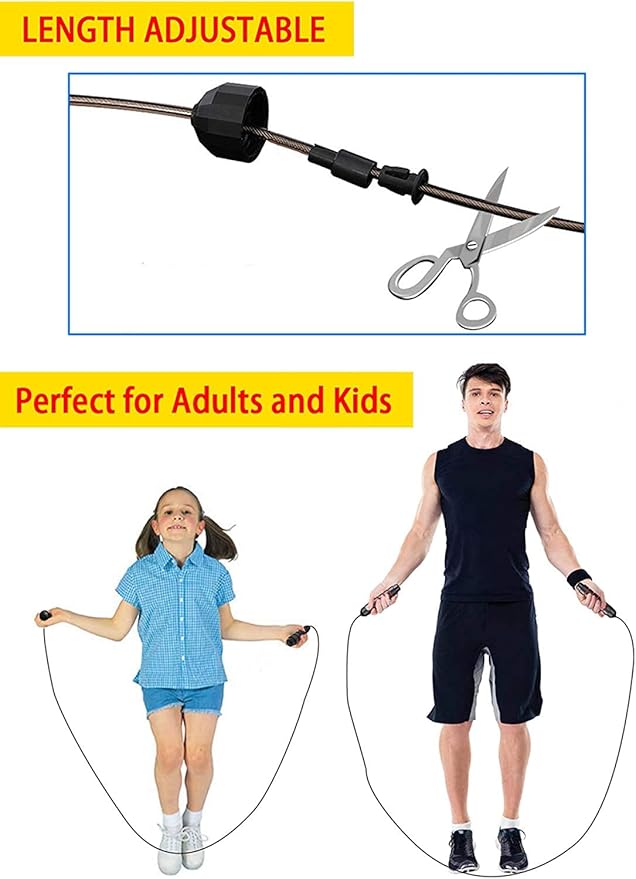 Redify Jump Rope,Jump Ropes for Fitness for Women Men and Kids,Speed Jumping Rope for Workout with Ball Bearings,Adjustable Skipping Rope for Exercise&Slim Body at Home School Gym-StrideForce Fitness