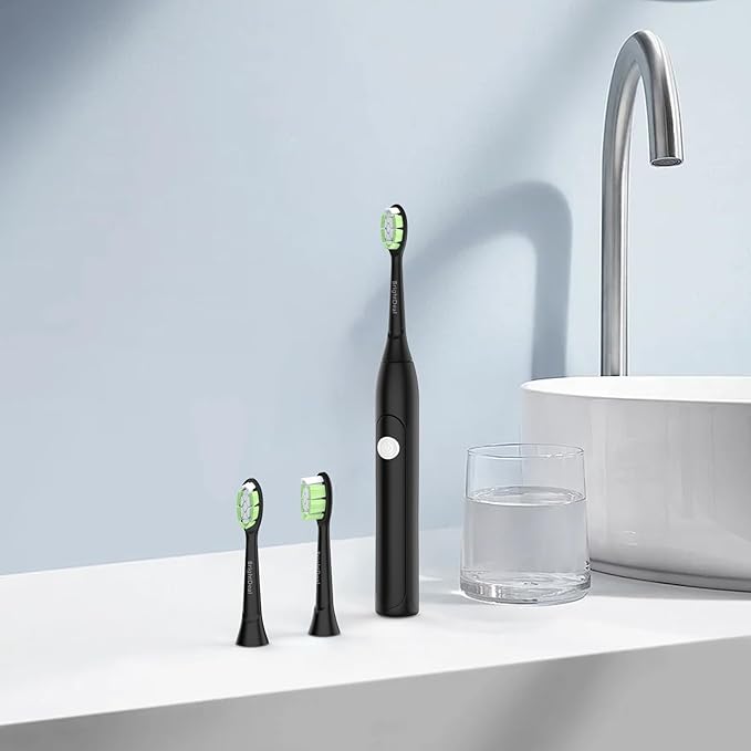 Replacement Heads for Philips Sonicare Diamondclean Sonic Toothbrush Heads Compatible with DiamondClean,FlexCare,C3 G3 W3 C1 C2 G2 Black 8 Pack