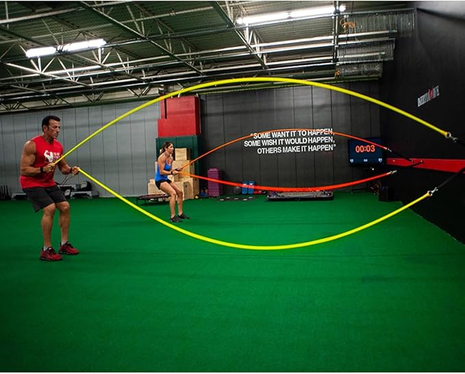 Dynamic Rubber Battle Ropes Alternative for Home and Gym