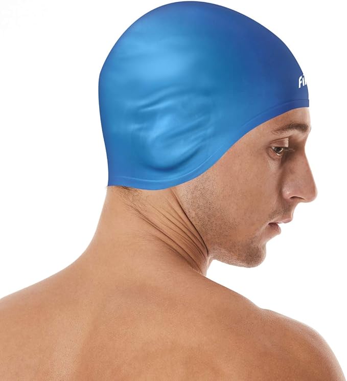 Firesara Swim Cap, Original Updated Swimming Cap 3D Ergonomic Design Comfortable Durable Ear Protection for Women Kids Men Adults Boys Girls for Long or Short Hair with Nose Clip and Ear Plugs-StrideForce Fitness