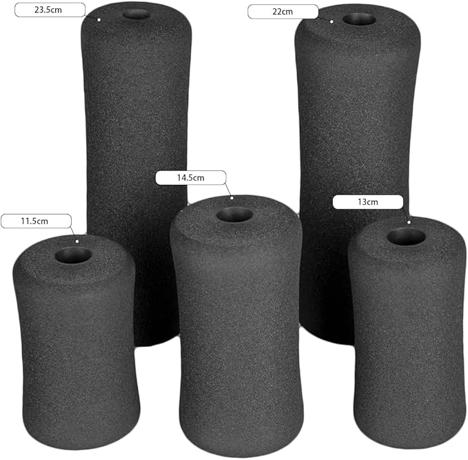Foam Foot Pads Rollers Set of a Pair for Home Gym Exercise Machines Equipments Replacements with 1 Inch(2.5cm) Rod-StrideForce Fitness