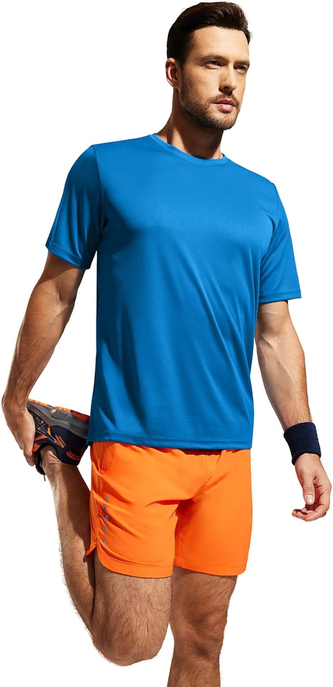 MIER Men's Quick Dry Workout Shirts Moisture Wicking Running Athletic Performance T-Shirts Recycled Polyester Top Tee-StrideForce Fitness