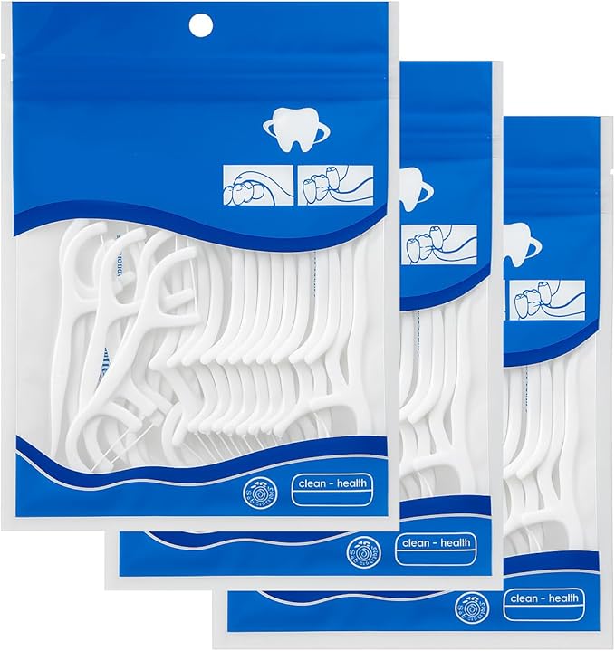 Dental Floss Picks Tooth Flossers with Toothpick End, Soft Flexible Thread for Gum Care, Easy Grip Handle for Teeth Cleaning, Oral Hygiene Tool for Daily Use, Travel & Home, 150 Count