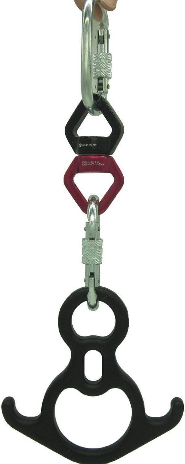 DASKING Aerial Silks Starter Kit - Durable 11Yards of Aerial Yoga Hammock with Hardware, Aerial Swing for Acrobatic Flying Yoga & All Levels (Aerial Rigging Point Up to 14ft)-StrideForce Fitness