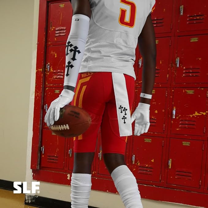 SLEEFS White Gothic Cross Thin Football Towel-StrideForce Fitness