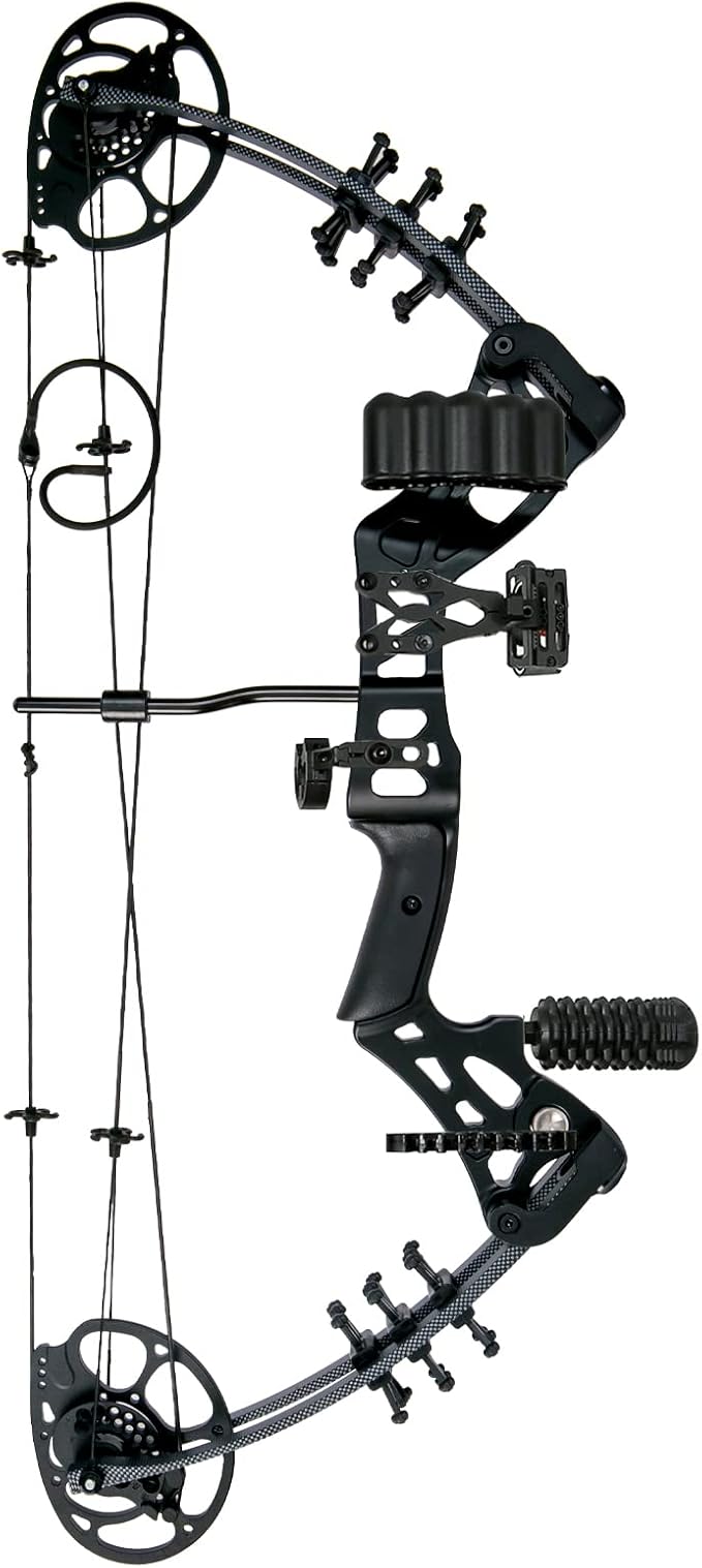 Youth Compound Bow Set 15-45 Lbs for Teens and Beginner, Package with Archery Hunting Equipment, Max Speed 260fps, Adjustable, Right Hand-StrideForce Fitness