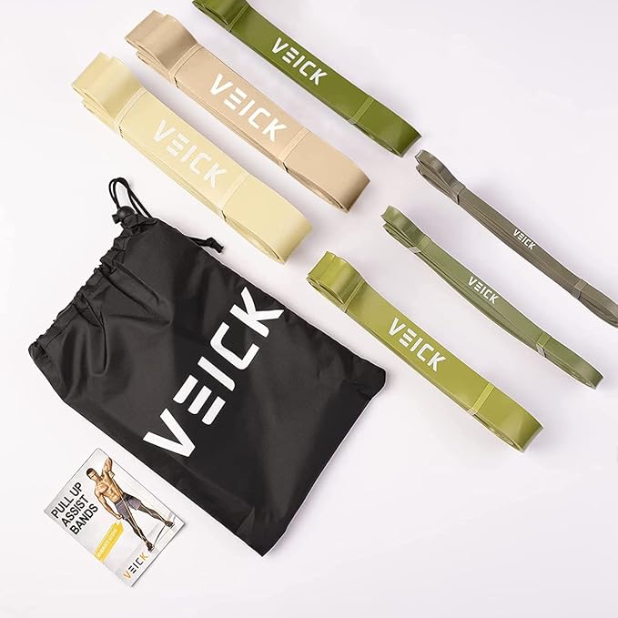 VEICK Resistance Bands for Working Out, Exercise Bands, Workout Bands, Pull Up Assistance Bands, Long Heavy Stretch Bands Set for Men and Women, Power Weight Gym at Home Fitness Equipment-StrideForce Fitness