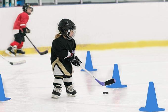 9 Inch Plastic Training Traffic Cones, Sport Cones, Agility Field Marker Cones for Soccer Basketball Football Drills Training, Outdoor Activity or Events - (Set of 10, 12, 15 or 24, 4 Colors)-StrideForce Fitness