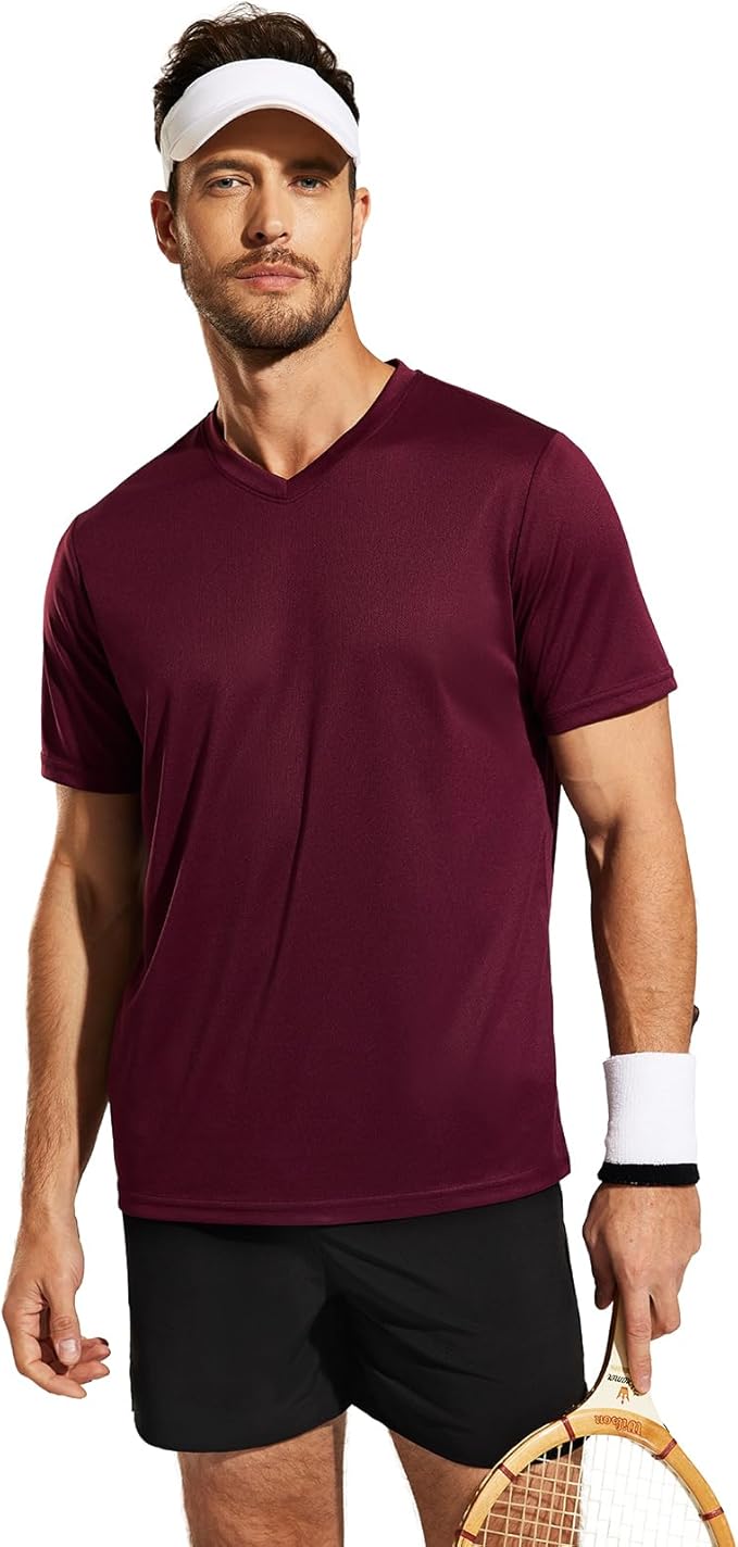 MIER Men's Quick Dry Workout Shirts Moisture Wicking Running Athletic Performance T-Shirts Recycled Polyester Top Tee-StrideForce Fitness