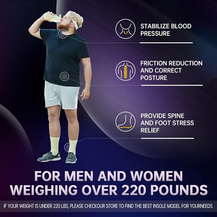 VALSOLE Heavy Duty Support Pain Relief Orthotics - 220+ lbs Plantar Fasciitis High Arch Support Insoles for Men Women, Flat Feet Orthotic Insert, Work Boot Shoe Insole, Absorb Shock with Every Step-StrideForce Fitness