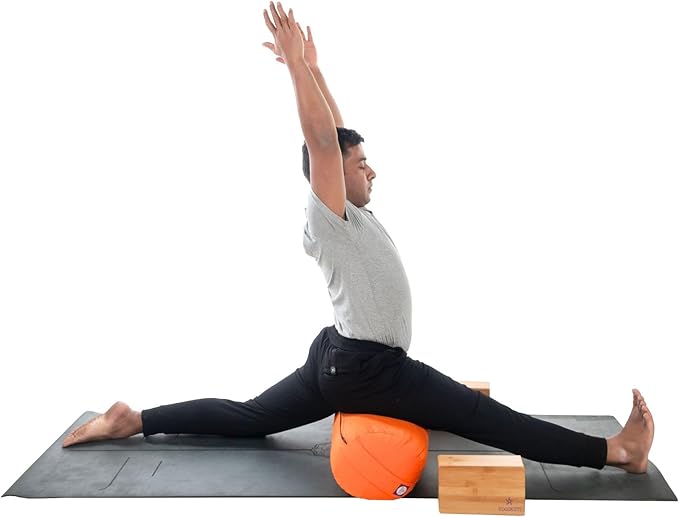 Yogikuti Iyengar Yoga Bolster for Restorative Yoga and Meditation – Lightweight Cotton Support Pillow with Handle for Easy Carry, Versatile for Pose Modification, Balance, Back Relief, and Relaxation-StrideForce Fitness