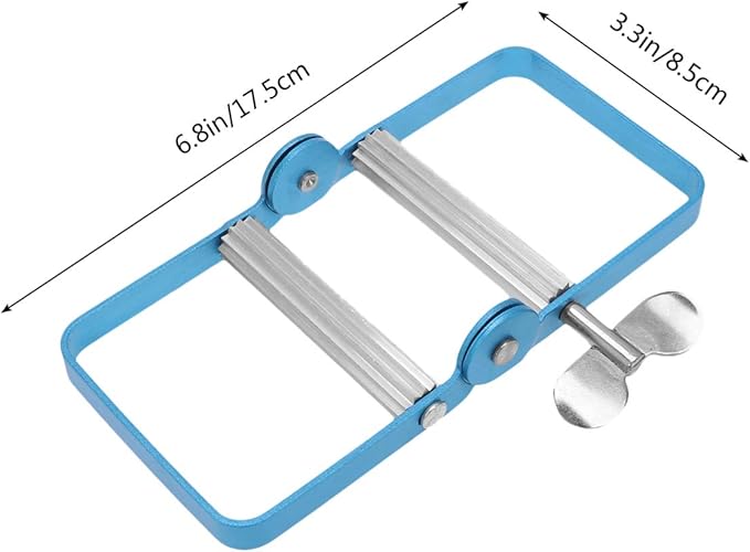 Healifty Metal Toothpaste Tube Squeezer - Rolling Toothpaste Squeezer, Paint Tube Wringer for Toothpaste, Artist, Hair Salon, Painter (Blue)