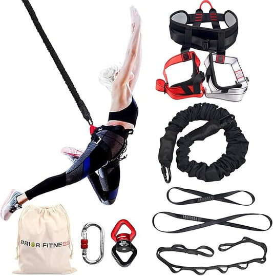 PRIOR FITNESS Bungee Fitness Equipment Set Casual Latex Cord Resistance Bands Dance Rope Exercise at Home Gym Suspension Trainer Professional Training Equipment-StrideForce Fitness