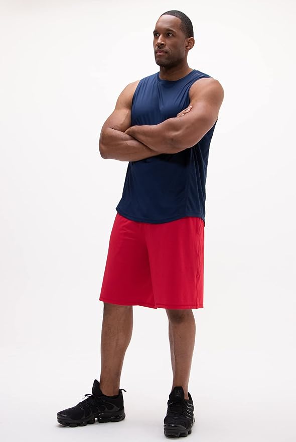 DEVOPS Men's 2-Pack Loose-Fit 10" Workout Gym Shorts with Pockets-StrideForce Fitness