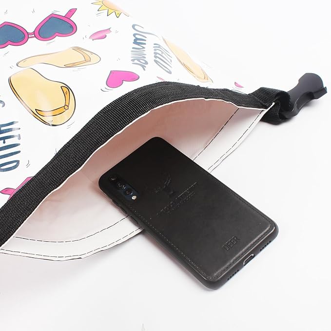 Dry Bag Waterproof,10L Roll Top Backpack Floating Dry Bag for Kayaking Boating Swimming Hiking Camping Outdoor Activities,White Summer-StrideForce Fitness