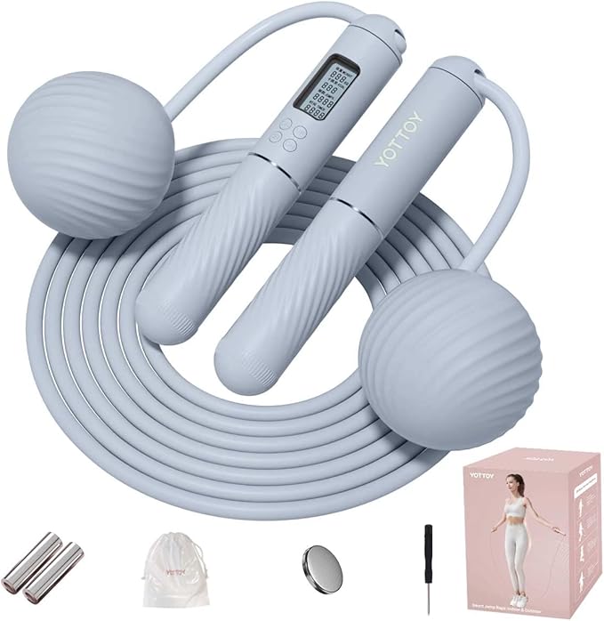 Cordless Jump Rope with Counter - Ropeless Jump 2 In 1 with
