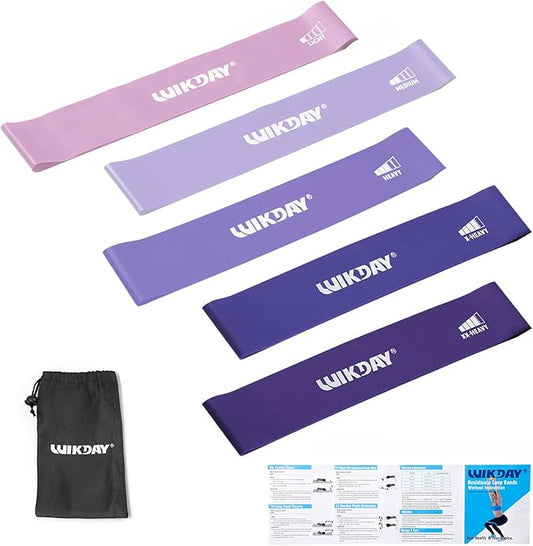 Resistance Bands for Working Out Exercise Loop Bands Workout Bands Set for Men Women Body Stretching, Crossfit Training, Home Workout, Physical Therapy, Booty Legs, Set of 5-StrideForce Fitness