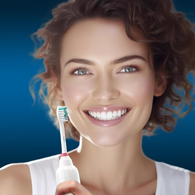 Replacement Toothbrush Heads Compatible with Philips Sonicare E-Series,Replacement Heads Fit Sonicare E-Series Essence Xtreme Elite Advance and CleanCare Screw-on Electric Toothbrush, BN728, 6 Pack