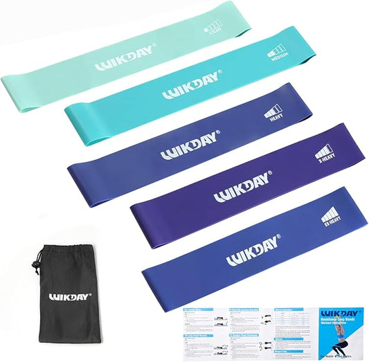 Resistance Bands for Working Out Exercise Loop Bands Workout Bands Set for Men Women Body Stretching, Crossfit Training, Home Workout, Physical Therapy, Booty Legs, Set of 5-StrideForce Fitness