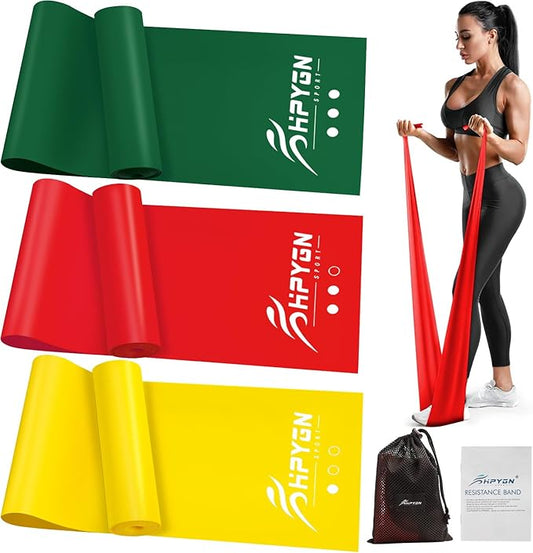 Resistance Bands, Exercise Bands, Physical Therapy Bands for Strength Training, Yoga, Pilates, Stretch Elastic Band with Different Strengths, Workout Bands for Home Gym-StrideForce Fitness