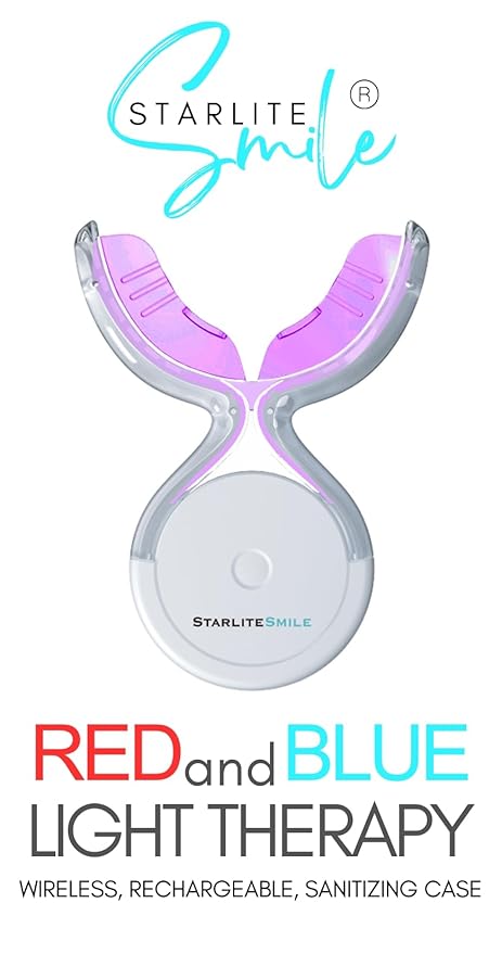 RED, BLUE, & RED+BLUE Gum Light, Sterilizing Case, Red and Blue Light Gum Therapy Gum Health Repair Gum Stimulator Whitening Accelerator Gum Light