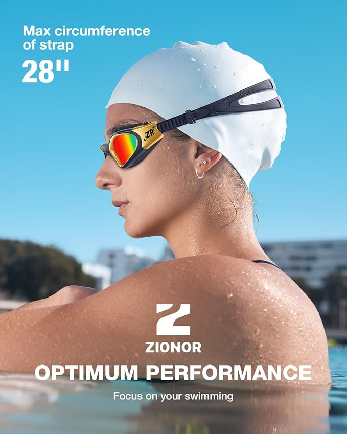 ZIONOR Swim Goggles, G1 MAX Polarized Anti-Fog Swimming Goggles for Men Women-StrideForce Fitness
