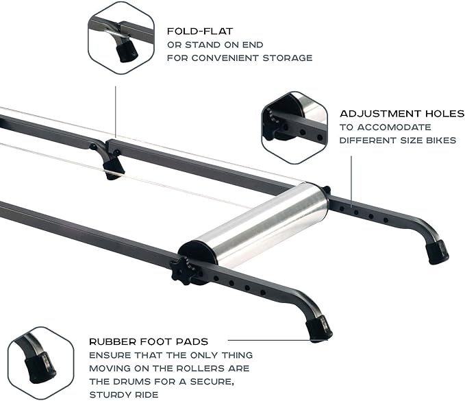 Saris Aluminum Rollers Indoor Bike Resistance Trainer Cycling Exercise Training Enhance Your Balance For Mountain Biking, Racing & Strength Training-StrideForce Fitness