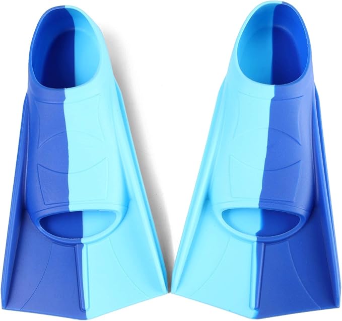 Kids Swim Fins,Short Kids Fins Youth Swimming Flippers for Lap Swimming Training for Children Girls Boys Beginners-StrideForce Fitness