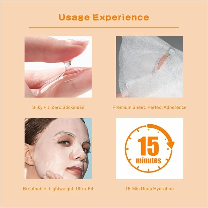 12 Pack Collagen Face Masks Skincare Bulk,Hydrating Spa Face Mask for Sensitive Skin,Sheet Mask for Skin Care, Facial Mask Sets Gifts for Women/Teen Girls/Kids-StrideForce Fitness