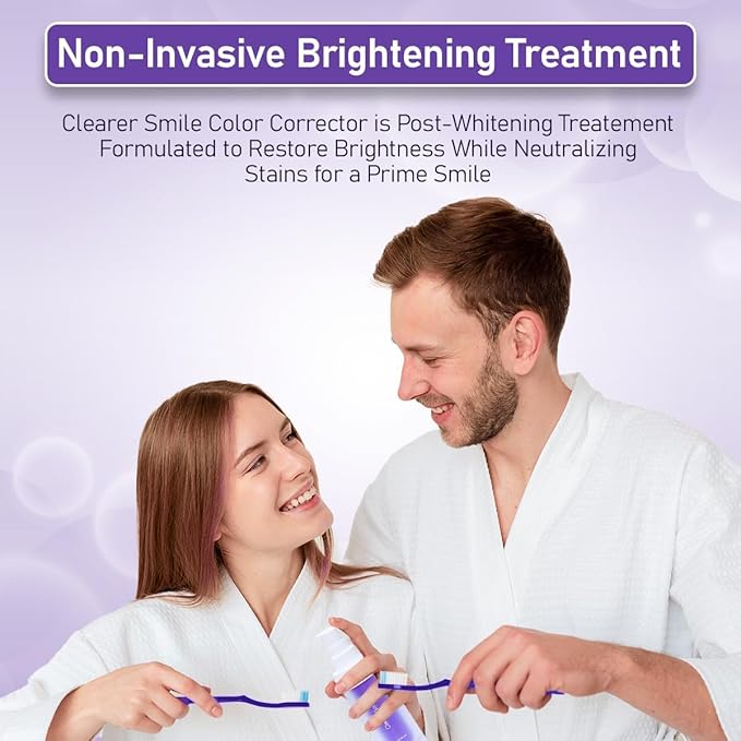 ClearerSmileโข Best Purple Toothpaste for Teeth whitening for Sensitive Teeth - Teeth Whitener - blanqueador de dientes