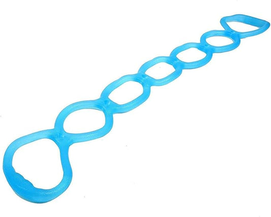 7 Rings Stretch Exercise Band, Portable Silicone Elastic Resistance Band Pilates Flexbands Yoga Stretching Strap Physical Therapy Rehab Belt, Home Gym Workout Equipment for Full Body Exercise-StrideForce Fitness
