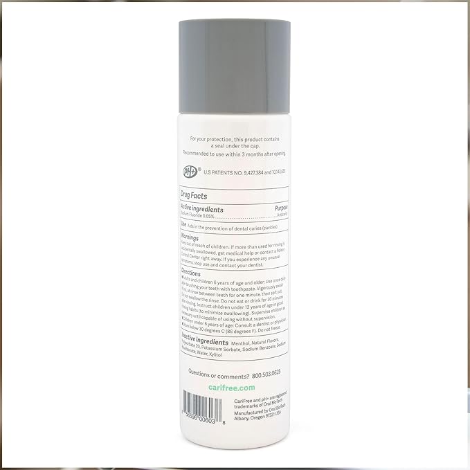 CariFree Maintenance Rinse, Mint Flavored, Anti-Cavity Fluoride Mouthwash, Dentist Recommended, Prevents Oral Decay, Freshens Breath, Alcohol-Free, Neutralizes pH (Previously CTx3)