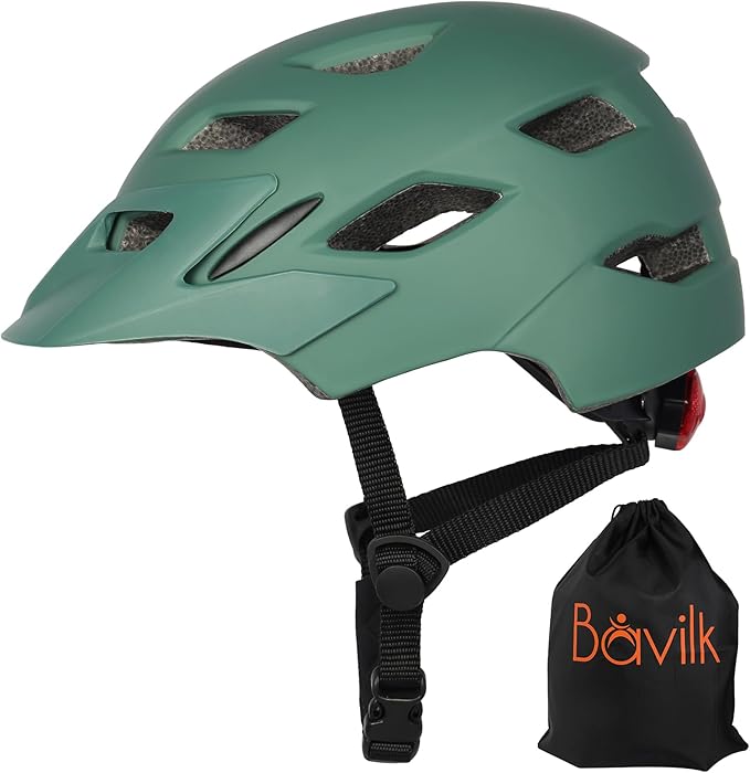Kids Bike Helmet,Bavilk Kids Boys Girls Bike Helmets with LED Light Detachable Visor Children Youth Teen Multi-Sport for Skating Cycling Scooter Skateboard Adjustable & Lightweight 19.7"-22.4"-StrideForce Fitness