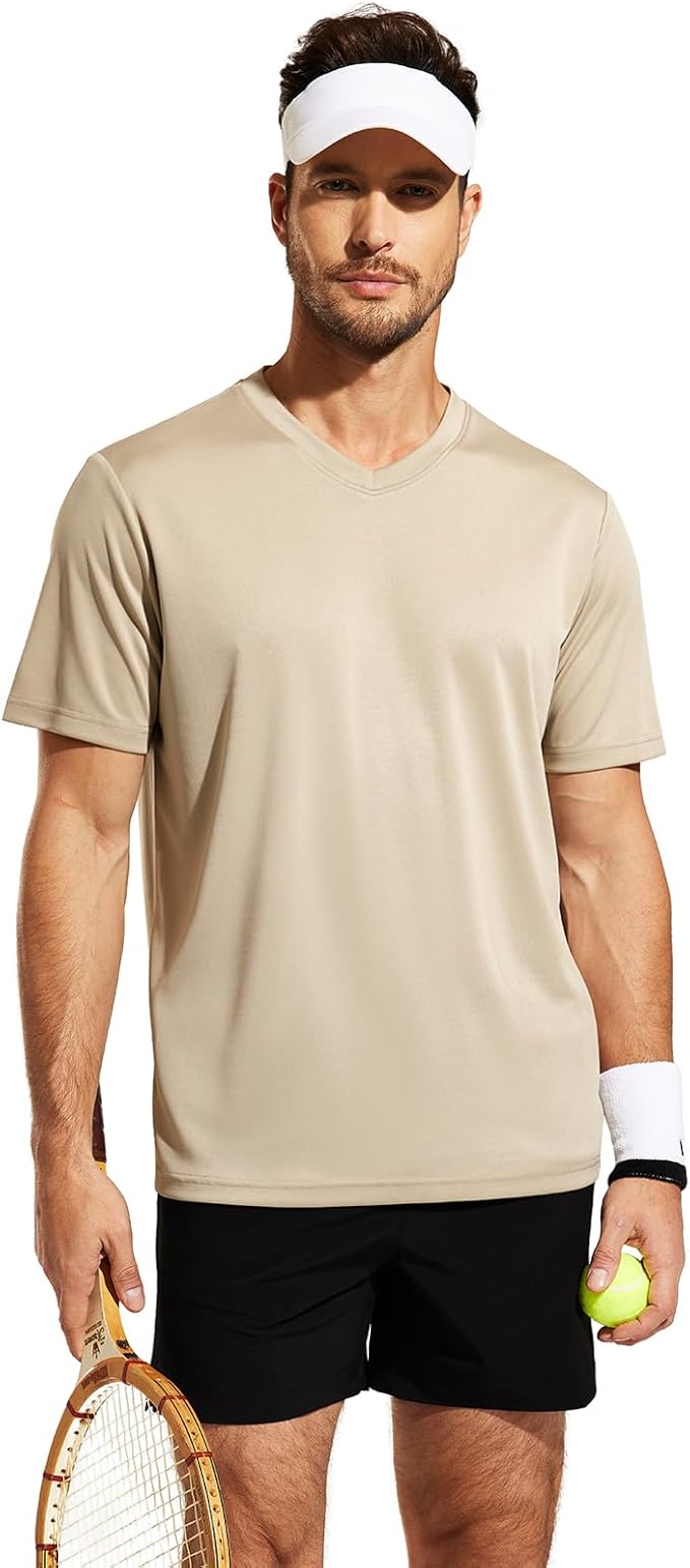 MIER Men's Quick Dry Workout Shirts Moisture Wicking Running Athletic Performance T-Shirts Recycled Polyester Top Tee-StrideForce Fitness