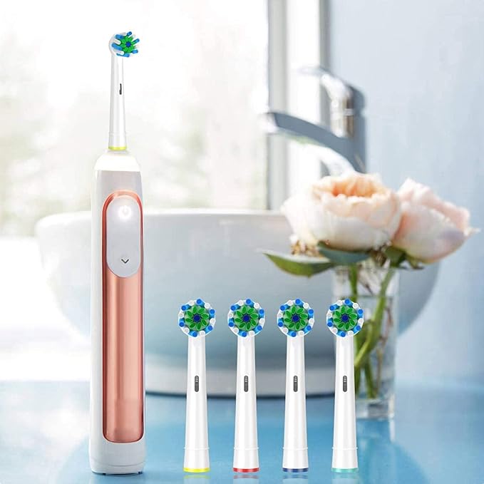 Replacement Brush Heads Fit for Braun Oral b, Compatible with Oral-B Pro 1000/2000/3000/5000/6000 Smart and Genius Electric Toothbrush, 12 Pcs (White)