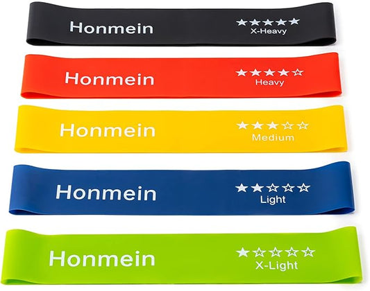 Resistance Bands for Working Out, Exercise Bands with 5 Resistance Levels Fit for Home Fitness, Strength Training, Natural Latex Resistance Band Include Instruction Guide and Carry Bag-StrideForce Fitness