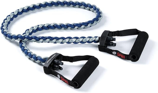 SPRI Braided Xertube Resistance Bands – Premium Exercise Band for Men & Women – Workout Equipment for Home Gym Fitness Training – Comfort Grip for Strength, Weights, and Resistance-StrideForce Fitness