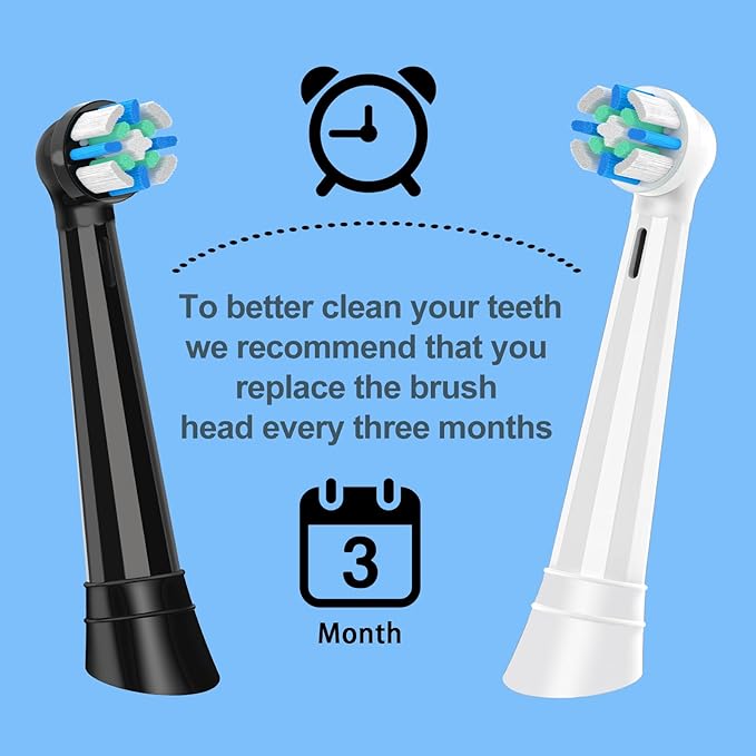 12 Pack IO Replacement Heads Compatible with Oral B IO 2/3/4/5/6/7/8/9/10/Deep Clean Series Electric Toothbrushes, Brush Heads Compatible with Oral B iO (Black)
