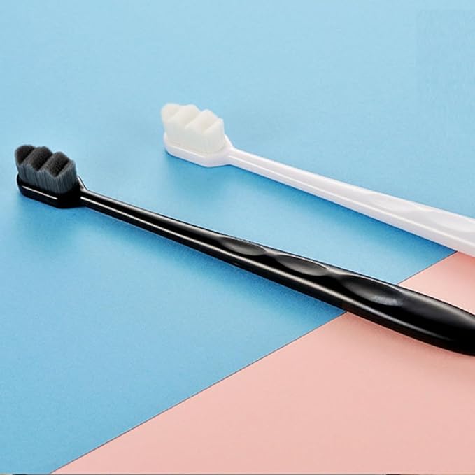 IMIKEYA Soft Micro-Nano Toothbrush 4Pcs Set with Flat Wave Heads, Ultra-Soft Bristles for Sensitive Gums, Household Oral Care Tool for Adults and Maternal Use